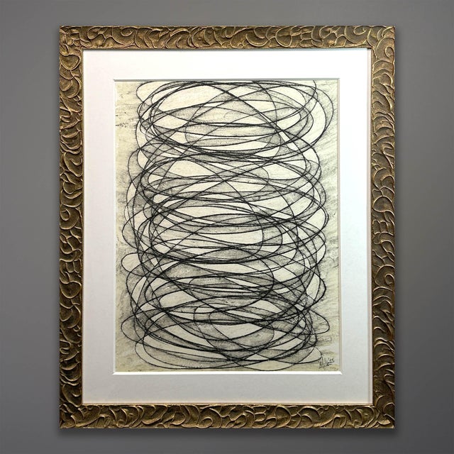 Abstract Moya Aiken Original Chaotic 24 X 29 For Sale - Image 3 of 3