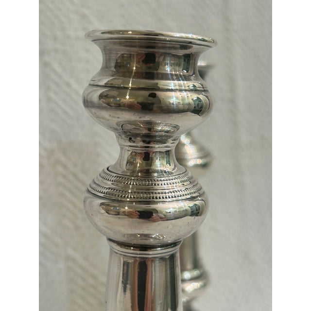 Antique 19th Century Hawksworth & Eyre Georgian Silver Plate Candle Holders - a Pair For Sale In New Orleans - Image 6 of 10