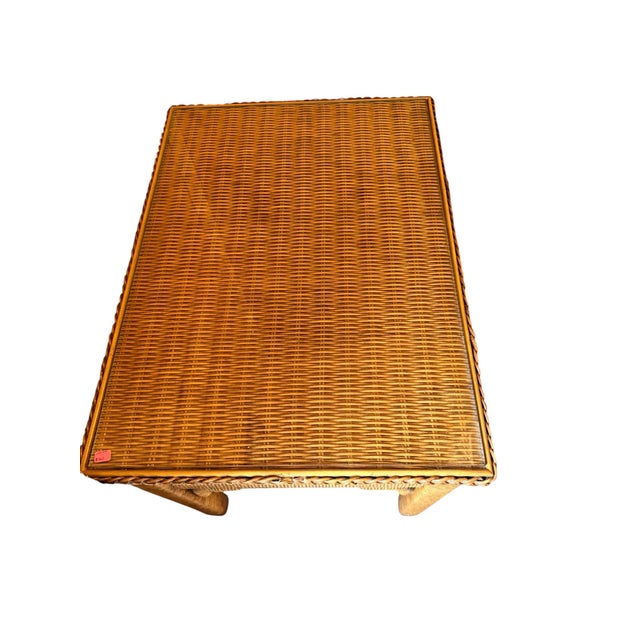 Wood Set of 2 Henry Link End Tables With Glass Top For Sale - Image 7 of 9