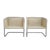 Mid 20th Century Mid 20th Century Pair of Woven Rattan Armchairs For Sale - Image 5 of 6