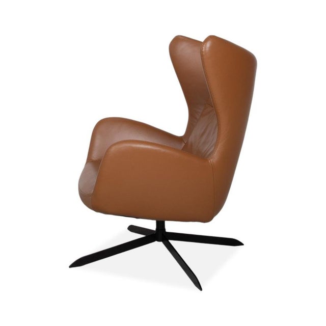 Set of Leather Solo Armchair and Ottoman with Manual Function from Bolia For Sale - Image 13 of 17