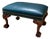 Chippendale or Georgian Style Vintage Leather Footstool Antique For Sale