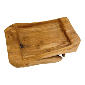 Vintage Hand Carved Organic Wood Catchall Tray | Rustic Wooden Entryway Tray | Wabi Sabi Decor | Natural Wood Jewelry Key Tray