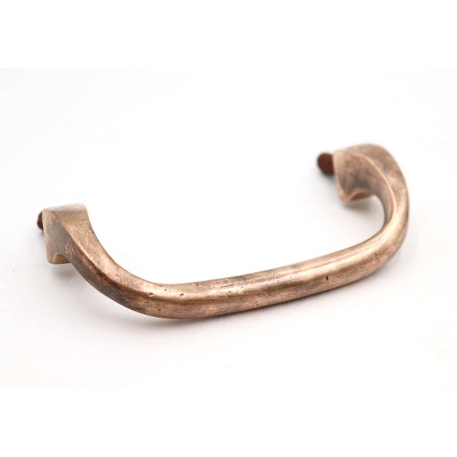 Traditional Set of Vintage 3.375 In. Brass Curved Bridge Drawer Pulls For Sale - Image 3 of 6