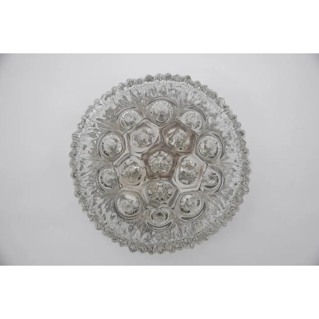 Clear Glass Icicles Flush Mount, Germany, 1960s For Sale - Image 4 of 11
