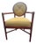 Vintage McGuire San Francisco Rattan Target Back Arm Chair For Sale