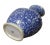 2000 - 2009 Chinese Blue White Porcelain Scroll Pattern Graphic Wide Body Vase For Sale - Image 5 of 6