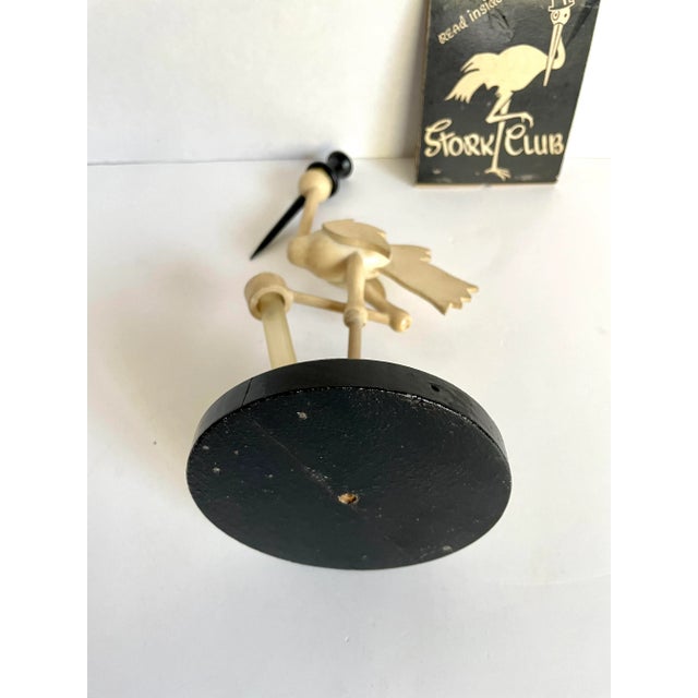 Black 1940's Stork Club Figurative Bud Vase With Large Matchbook For Sale - Image 8 of 11