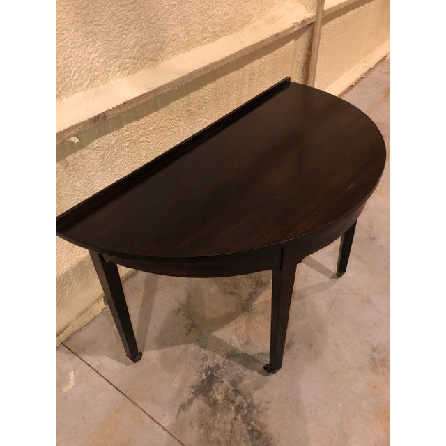 Late 18th Century Late 18th Century Georgian Mahogany Demilune For Sale - Image 5 of 9