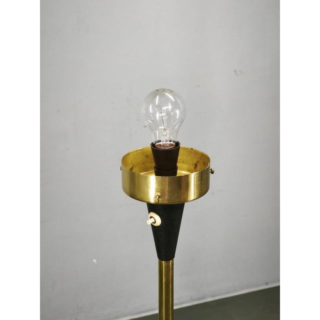 Space Age Brass and Opaline Glass Floor Lamp from Lidokov, 1960s For Sale - Image 10 of 12