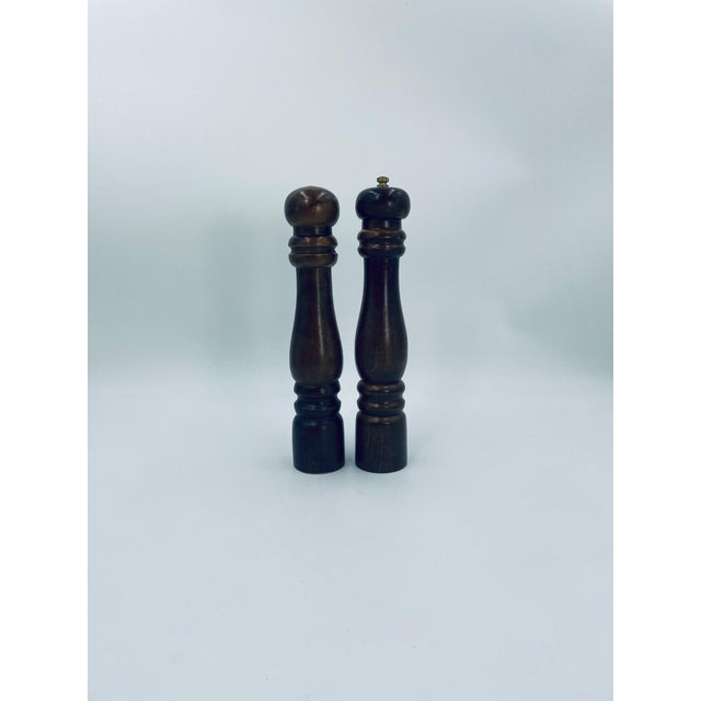 Purple Vintage Wooden Salt and Pepper Mills, 1972, Set of 2 For Sale - Image 8 of 8