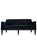 A modern take on the Louis XVI style loveseat, this top quality Barclay Butera black velveteen loveseat/settee is the...