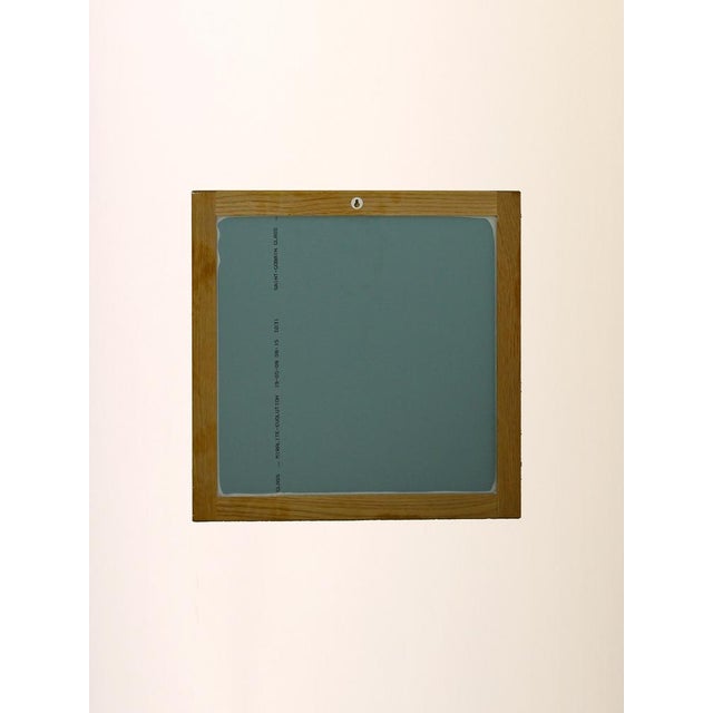 Brown Scandinavian Square Mirror, 1960s For Sale - Image 8 of 9