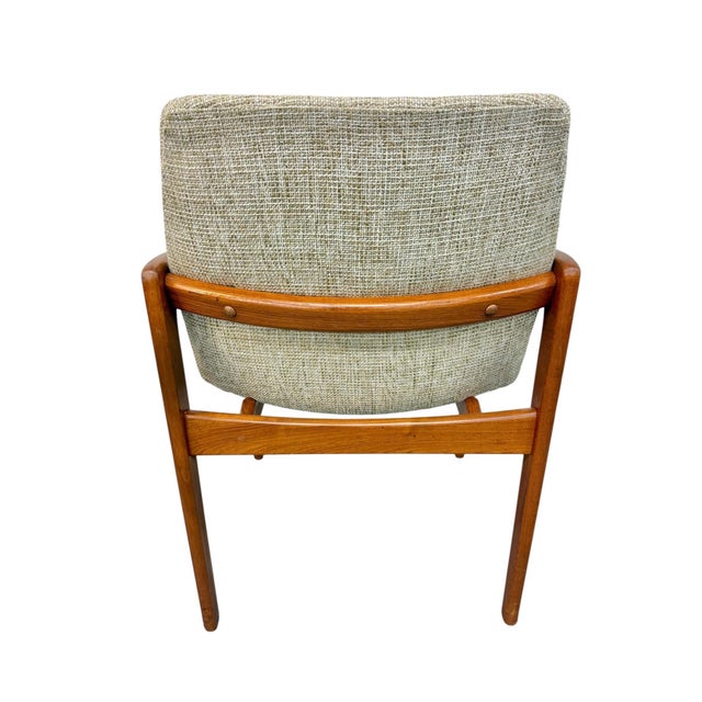 Wood Mid-Century Danish Modern Teak Upholstered Dining Chairs - Set of 4 For Sale - Image 7 of 7