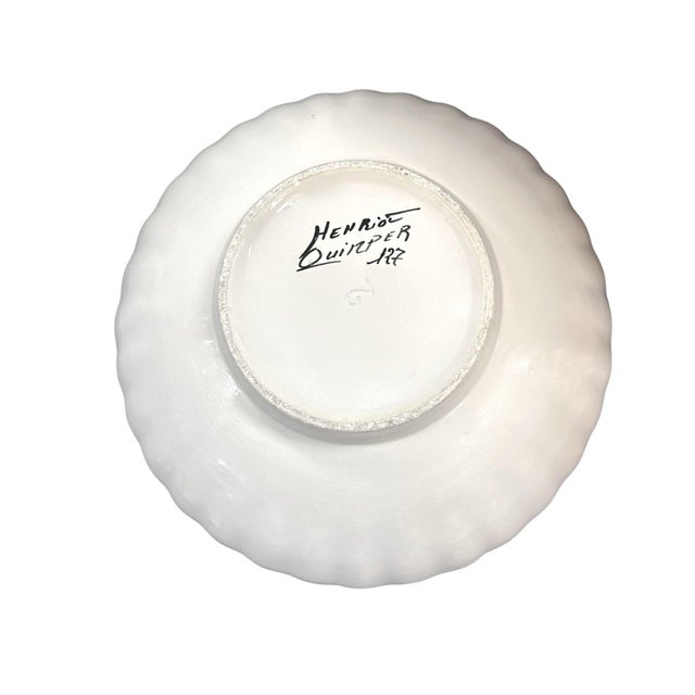 French Henriot Quimper Guy Trévoux Serving Bowl For Sale - Image 3 of 4