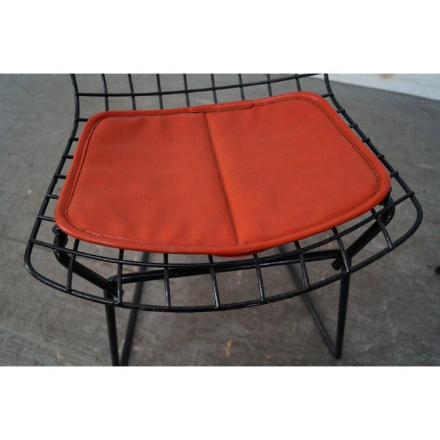Knoll Mid-Century Bertoia Black Wire Childs Chairs - Pair For Sale - Image 9 of 10