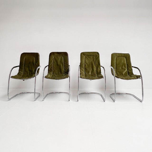 Mid-Century Modern Vintage Chrome Wire Chairs by Gastone Rinaldi for Rima, 1960s, Set of 4 For Sale - Image 3 of 15
