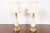 Lenox Lighting by Quoizel Hollywood Regency Porcelain and Brass Table Lamps, Pair For Sale - Image 13 of 13