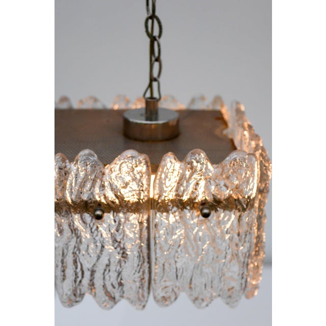 Vintage Crystal Glass Pendant Lamp by Carl Fagerlund for Orrefors, Sweden, 1970s For Sale - Image 9 of 18