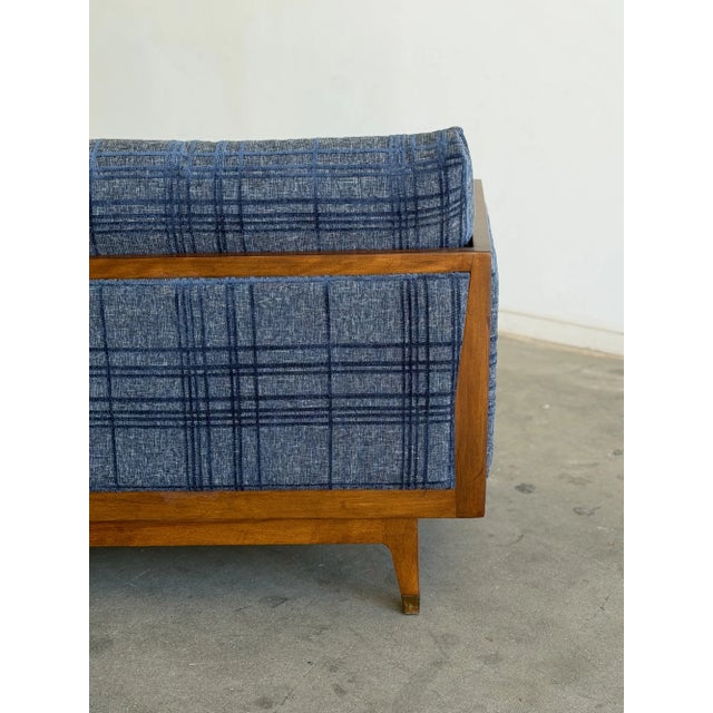 Mid 20th Century Encased Sofa in Patterned Chenille For Sale - Image 9 of 13
