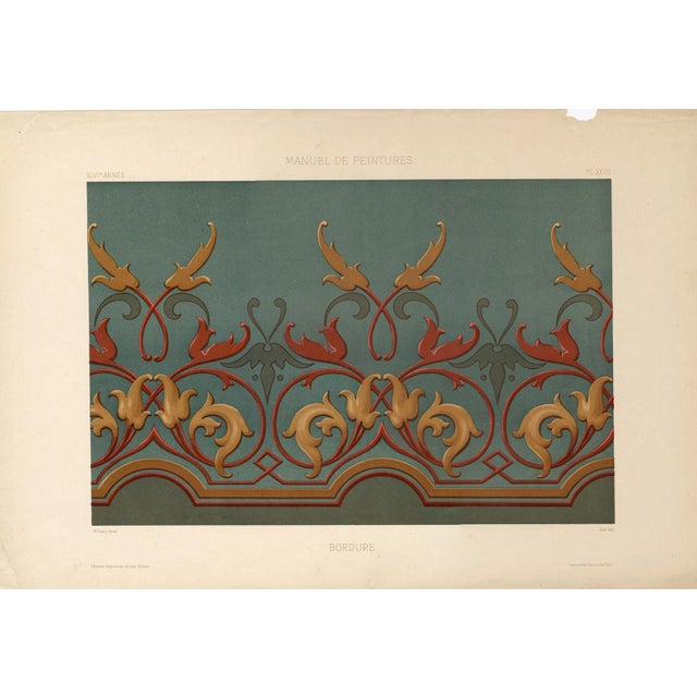 French Decorative Arts - Circa 1895-1898 Set of Three Antique French Manuel De Peintures Chromolithographs For Sale - Image 4 of 4