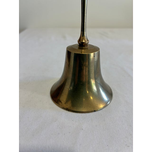 Vintage Solid Brass Hand Bell For Sale - Image 4 of 6