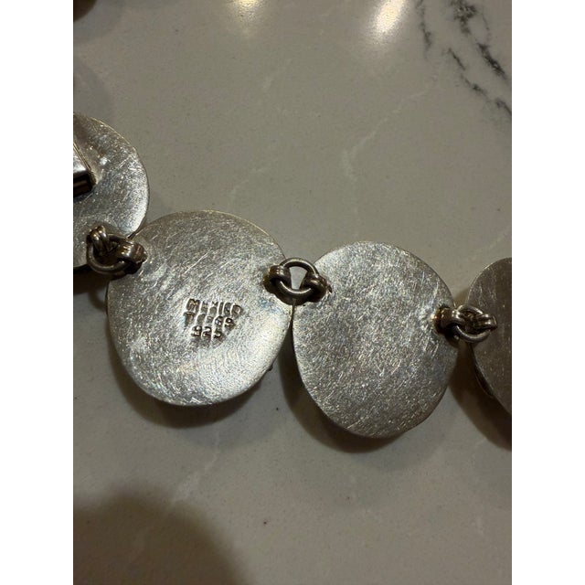 Olde Mexico 925 Modernist Sterling Necklace With Brass Accents For Sale - Image 10 of 15