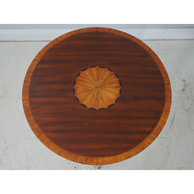 Traditional Maitland Smith Georgian Style Mahogany Inlaid Table For Sale - Image 3 of 13