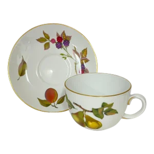 Royal Worcester Evesham Cup and Saucer - 1 Set