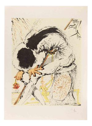 After Salvador Dali, Metamorphose des Ritter, Lithograph, 1957