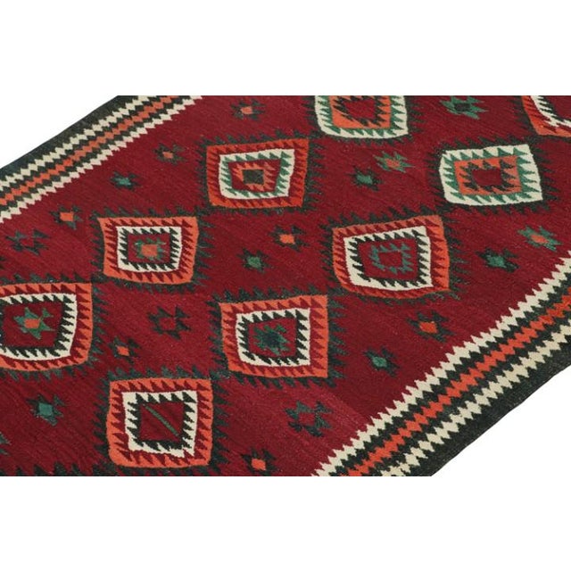 Rug & Kilim Vintage Kurdish Persian Kilim in Red With Medallion Patterns by Rug & Kilim For Sale - Image 4 of 7