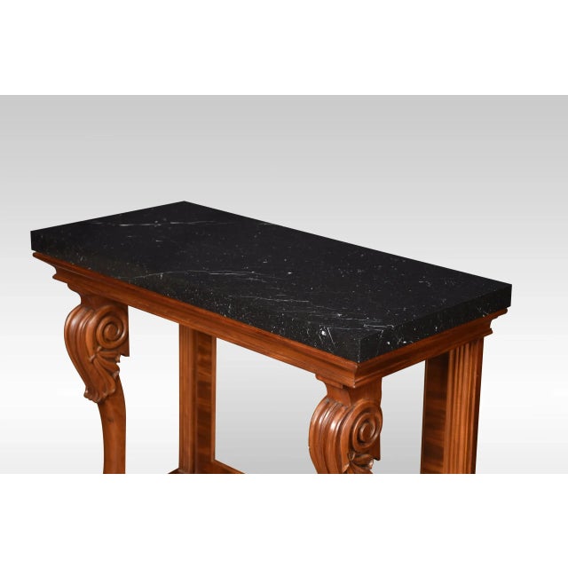 Hollywood Regency Regency Mahogany Console Table For Sale - Image 3 of 8