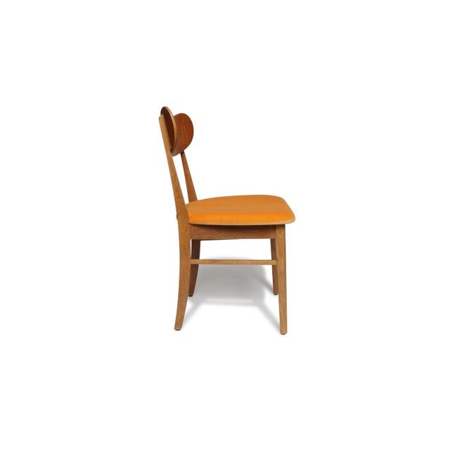Wood Set of Eight Restored Danish Modern Oak & Teak Dining Chairs, Circa 1960 For Sale - Image 7 of 12
