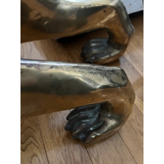 1960 Mid Century Modern Japanese Life Size Brass Panther For Sale In New York - Image 6 of 8