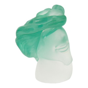 2000 Signed Art Glass Bust Sculpture by Stephen Fellerman and Clair Raabe
