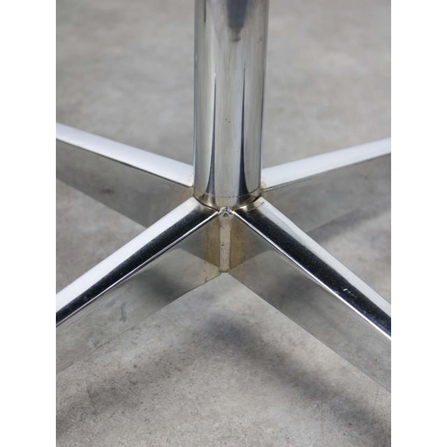 Vintage Italian Black Leatherette and Chrome Swivel Chair, 1970s For Sale - Image 11 of 18