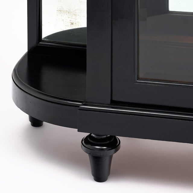 Black French Louis XVI Style Ebonized Mahogany Buffet Vitrine With Calacatta Marble, Circa 1880 For Sale - Image 8 of 9