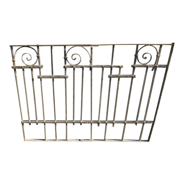 Antique Victorian Iron Gate Window Garden Fence Architectural Salvage Door #024 For Sale