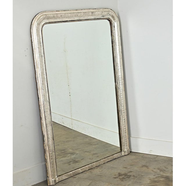 French 19th Century Louis Philippe Silver Gilt Mantel Mirror For Sale - Image 12 of 13