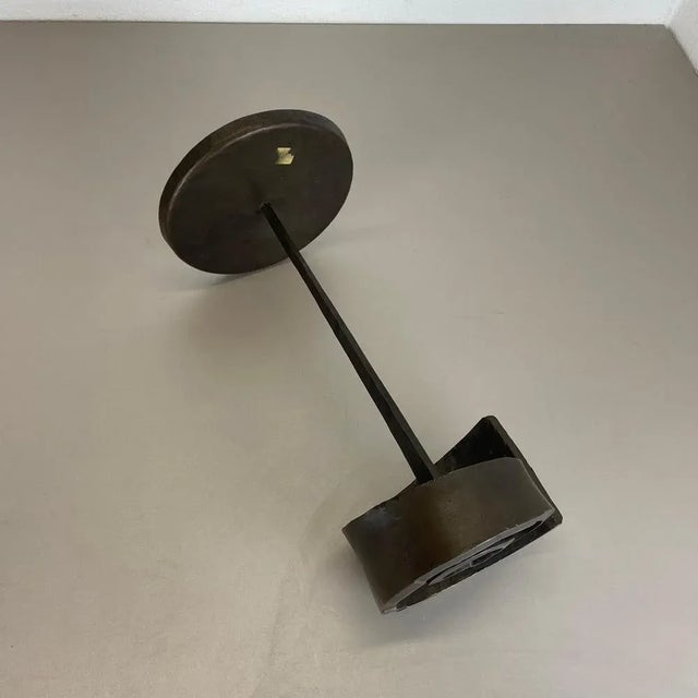 Large Brutalist Bronze Candleholder from Manfred Bergmeister, 1970s For Sale - Image 18 of 18