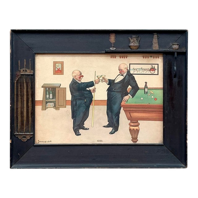 Vintage Boho Book Plate “Kiss” For Sale