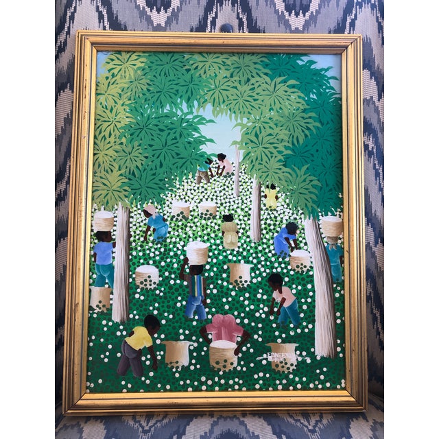 Late 20th Century Framed Haitian Painting Chairish