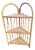 Italian 1950’s Burnt Bamboo Three Tiered Corner Shelf For Sale