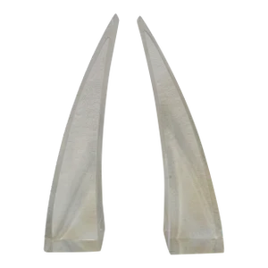 1950s Mid-Century Modern Lucite Tusk Sculptures - a Pair