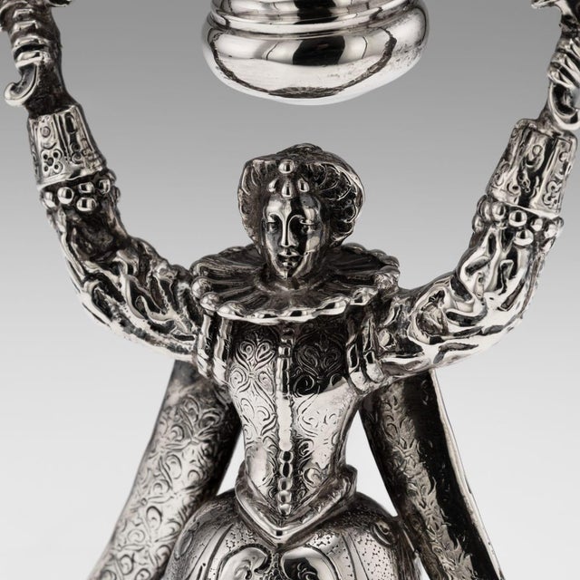 Silver Antique Dutch Silver Wedding Wager Cup, 1911 For Sale - Image 8 of 18