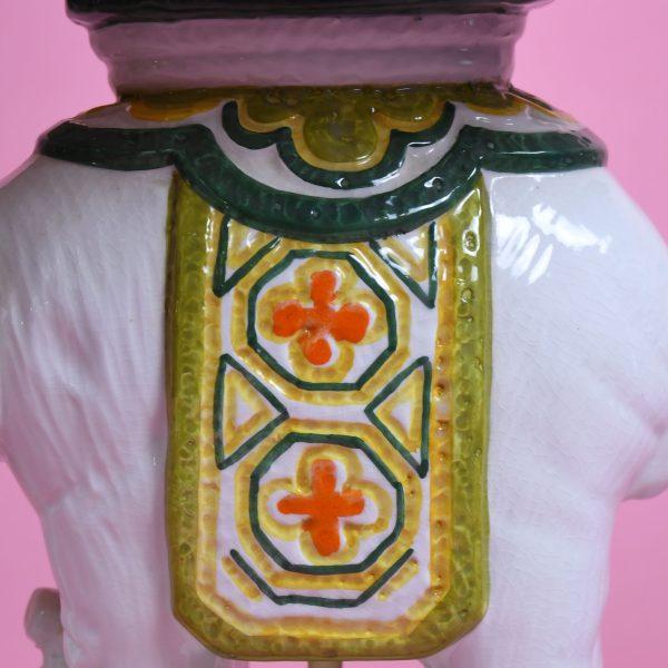 Chinoiserie Late 20th Century Chinoiserie Ceramic Elephant Table Lamp For Sale - Image 3 of 4