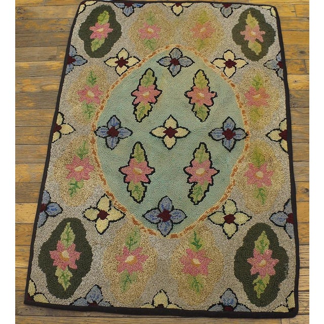 Early 20th Century American Hooked Rug ( 2'3" x 3'3" - 68 x 99 ) General Rug Type: North & South American Specific Rug...