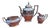 Art Deco Silver-Plated Sugar with Bowl and Milk Jug, 1920s, Set of 3 For Sale