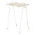 Vintage White Metal & Glass Tray Table For Sale