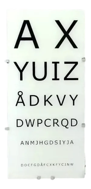 Wall Eye Exam Chart Lamp from Ikea, 1990s